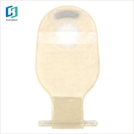 Single transparent drainable colostomy bag